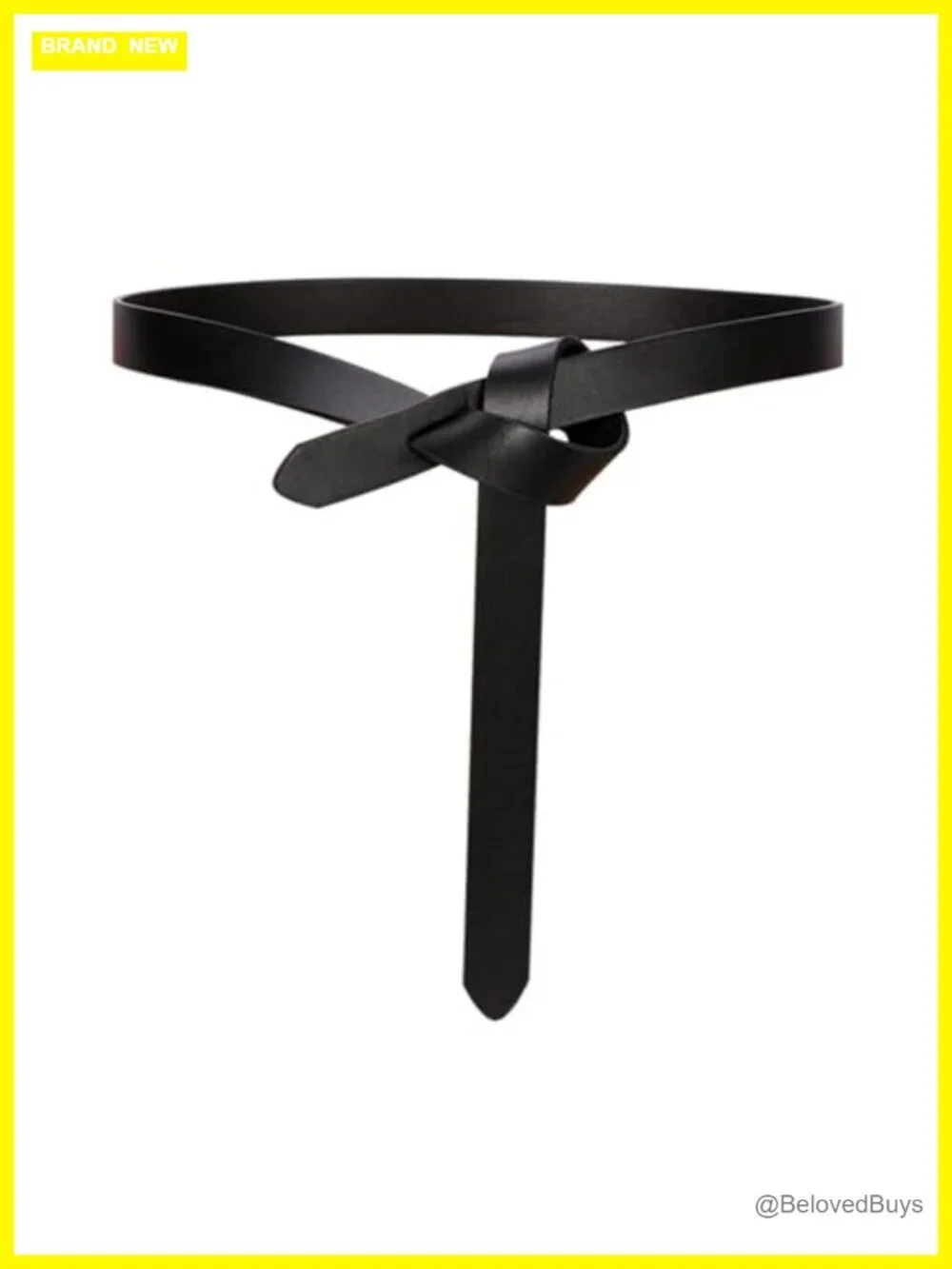Women Soft Faux Leather Knot Belt Adjustable Tie Waist Belt